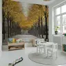 Vibrant Golden Foliage Tree Avenue Wall Mural 6