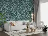 Teal Botanical Vine Pattern Wallpaper 6