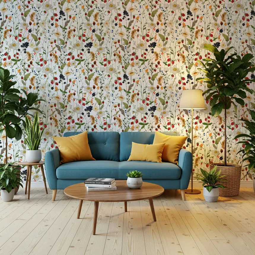 Wild Berry Bliss Wallpaper