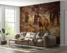 Wild Horse in Golden Autumn Forest Wall Mural 6