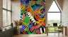 Pop Art Tropical Leaf Collage Wallpaper Mural 7