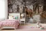 Majestic Wild Horse Forest Wall Mural for Home Decor 8