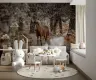 Majestic Wild Horse Forest Wall Mural for Home Decor 7