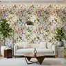 Watercolor Wild Berry and Floral Pattern Wallpaper 8