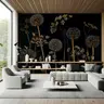 Elegant Golden Dandelion Botanical Wall Mural 6