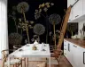 Elegant Golden Dandelion Botanical Wall Mural 7
