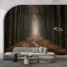 Misty Woodland Path Wall Mural 8