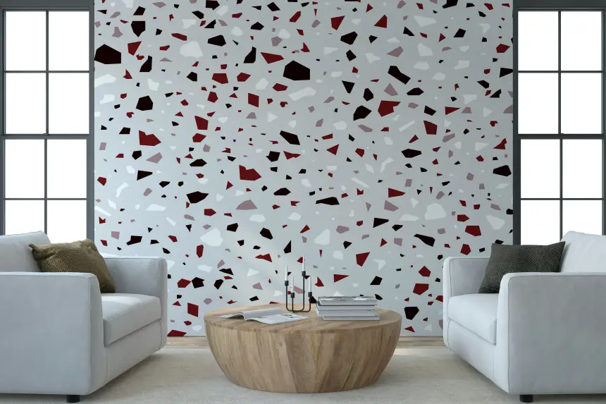 Wine Terrazzo Wall Mural - 2742099
