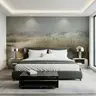 Misty Frosted Riverbank Reeds Scenic Wall Mural 8