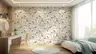 Charming Robin Bird and Ferns Botanical Wallpaper 8
