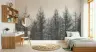 Monochrome Bare Trees Forest Wall Mural 8