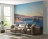 Serene Winter Landscape with Distant Cabin Wall Mural 7