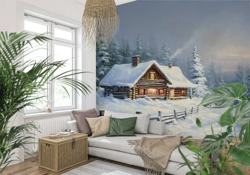 Winter's Warm Embrace Wall Mural