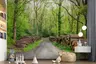 Lush Green Forest Path Wall Mural 7
