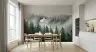 Fog-Kissed Verdant Evergreen Forest Mural 7
