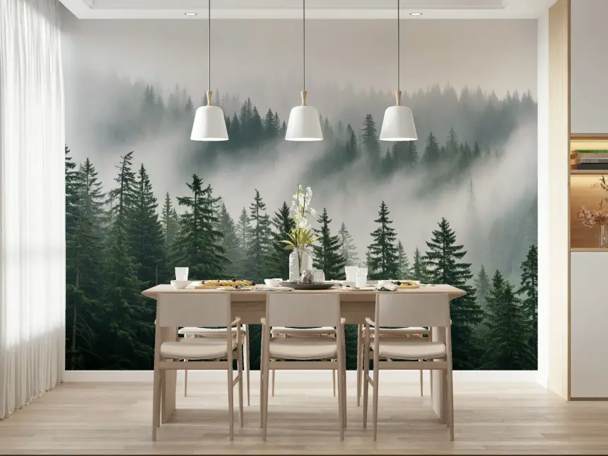 Woodland Haze Wall Mural