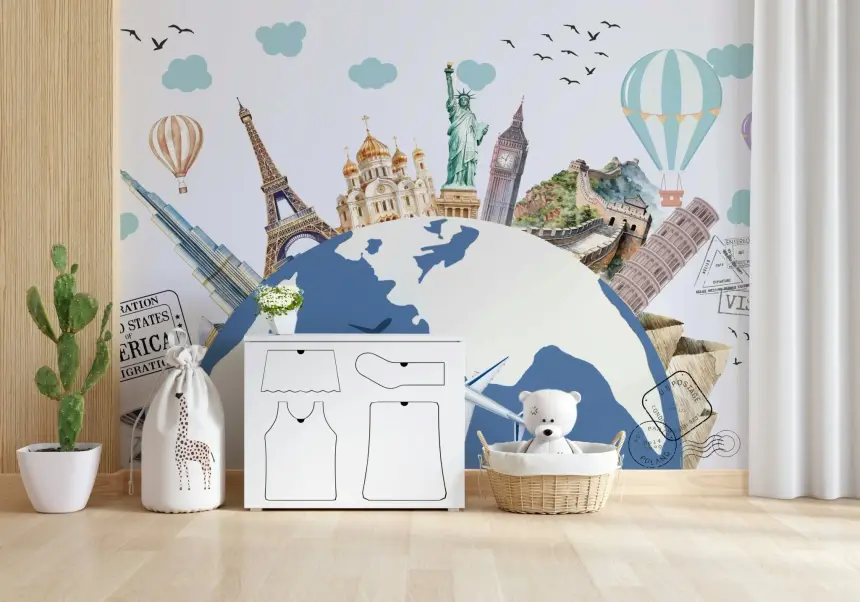 World Tour Wall Mural