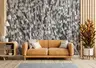 Monochrome Striped Grass Botanical Wall Mural 8