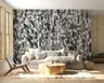 Monochrome Striped Grass Botanical Wall Mural 6
