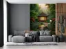 Tranquil Japanese Pavilion and Bamboo Forest Wall Mural 6