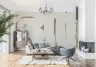 Rust Brown Organic Shapes Beige Abstract Wallpaper Mural 5