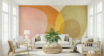 Abstract Geometric Arch Wallpaper Mural