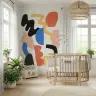 Abstract Shapes Colour Block Wallpaper 1