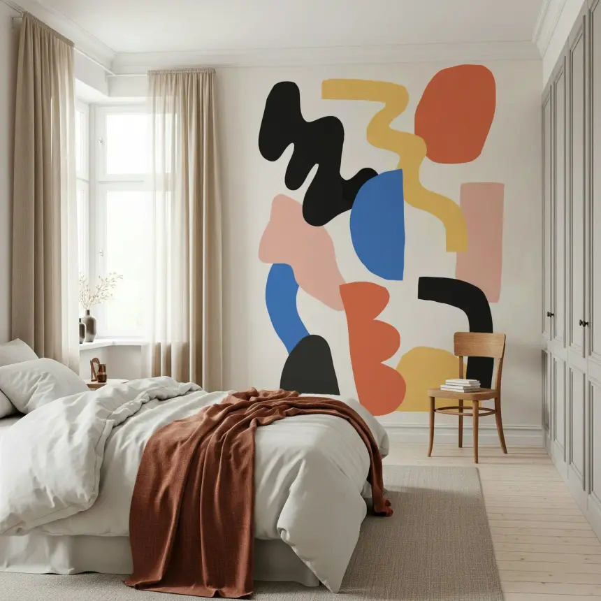 Abstract Block Party Wall Mural