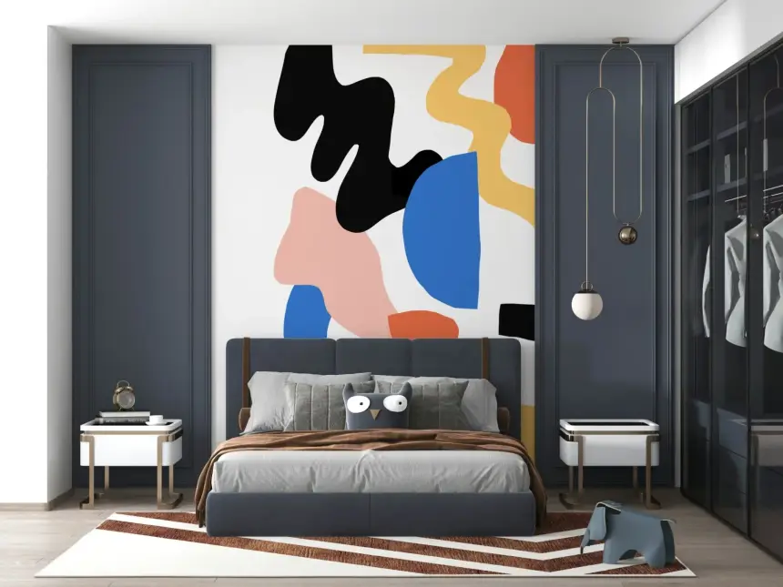 Abstract Block Party Wall Mural