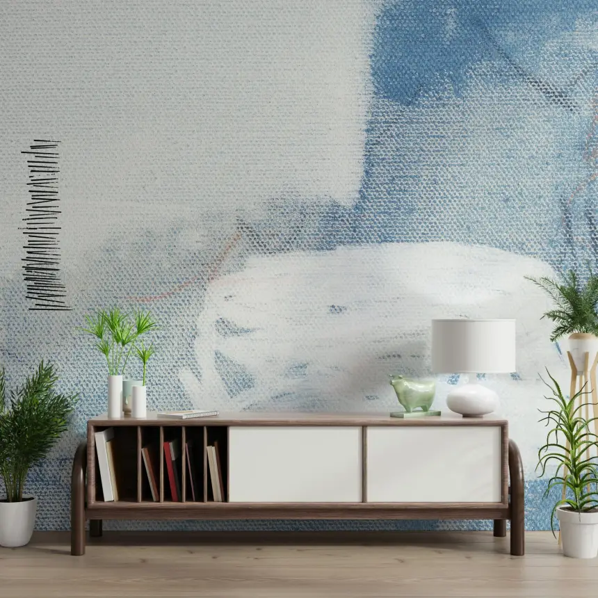 Abstract Blue Dreamscape Wall Mural - 2711745