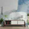 Abstract Blue and White Textured Wall Mural 2