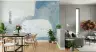 Abstract Blue and White Textured Wall Mural 4