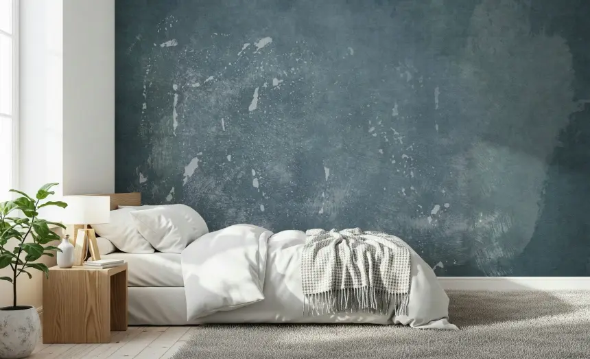 Abstract Blue Plaster Wall Mural - 2583413