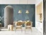 Indigo Slate Rough Concrete Splatter Effect Wallpaper Mural 5