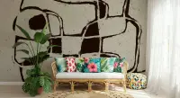 Abstract Organic Lines Wallpaper Mural