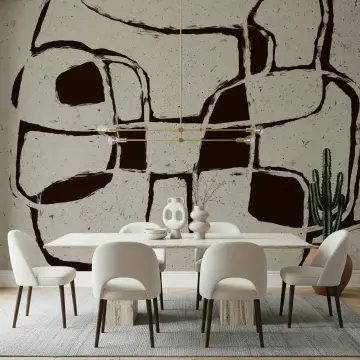 Abstract Organic Lines Wallpaper Mural