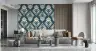 Teal Abstract Floral Wallpaper 5
