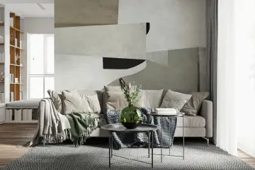 Geometric Abstract Textured Wall Mural