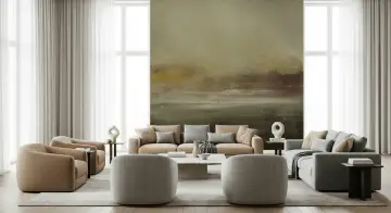 Misty Horizon Abstract Wall Mural