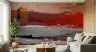 Abstract Red Landscape Textured Wall Mural 4