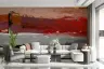 Abstract Red Landscape Textured Wall Mural 5