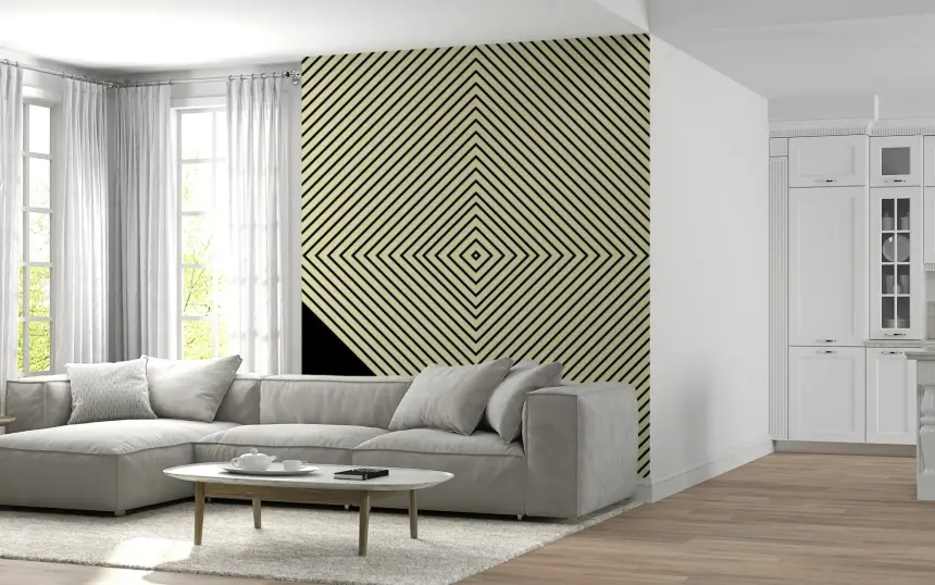 Abstract Monochrome Peak Wall Mural