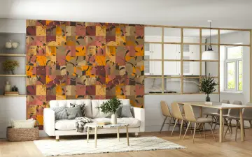 Abstract Block Print Wallpaper