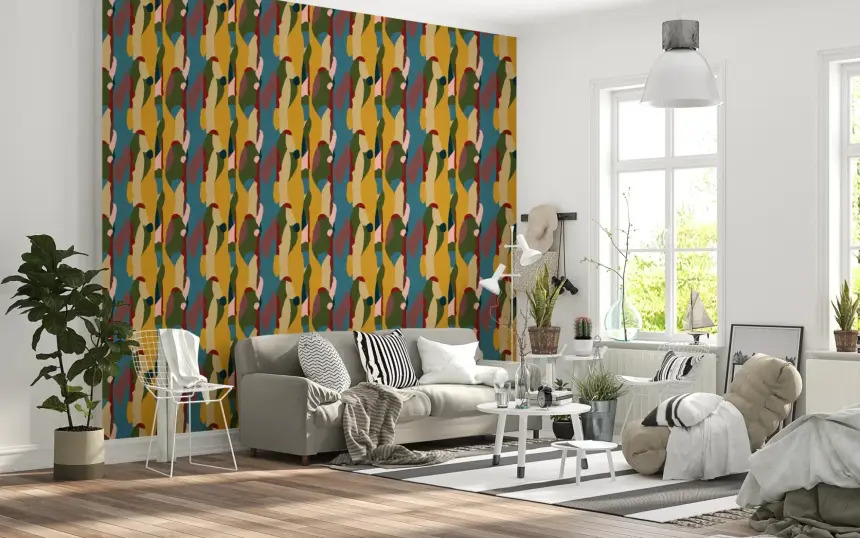 Abstract Shapes Modern Geometry Wallpaper