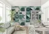 Teal Geometric Abstract Wallpaper 2