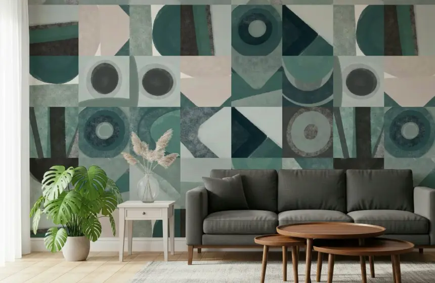 Abstract Tiles Wall Mural - 2861701