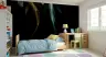 Golden and Teal Koi Fish Wall Mural 2
