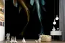 Golden and Teal Koi Fish Wall Mural 1