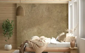 Earthy Beige Grainy Stone Effect Wall Mural