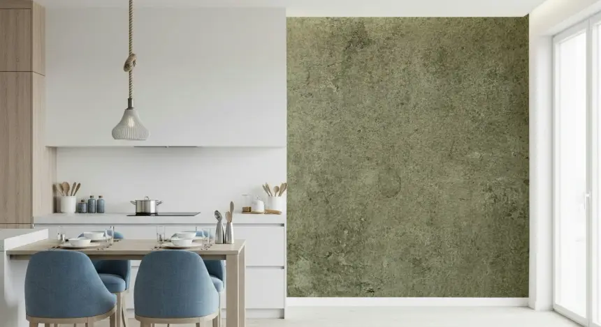 Aged Leather - Olive Wall Mural